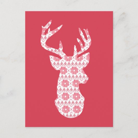 冬ニットのクリスマストナカイのはがき シーズンポストカード (正面)