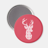 冬ニットのクリスマストナカイ磁石 マグネット (正面/裏面)