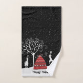 冬バニーホッピー休日バスルームタオルセット バスタオルセット (ハンドタオル)