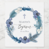 冬バプティスブルーリースワインラベル ワインラベル (シングルラベル)