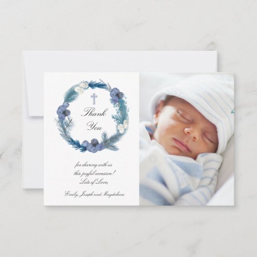 冬バプテスマサンキューカード 招待状 (正面)