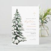 冬バプテスマ招待状クリスマス《キリスト教》洗礼式や命名式 招待状 (スタンド正面)