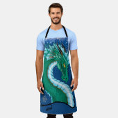 冬バラドラゴン エプロン (着用した状態)