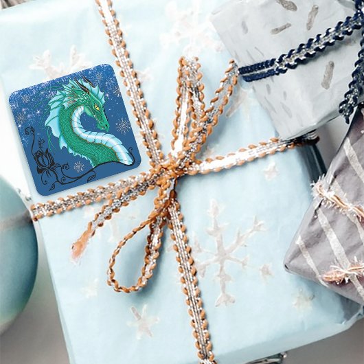 冬バラドラゴン スクエアシール