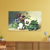 冬パンジー， 1884 キャンバスプリント (インサイチュ (リビング))