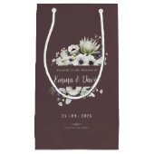 冬パーソナライズされたの結婚式アイディアありがとう スモールペーパーバッグ (正面)