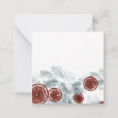 冬パーソナライズされた模様 ノートカード (裏面)