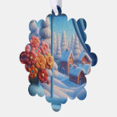 冬パーソナライズされた窓花アート オーナメントカード (左)