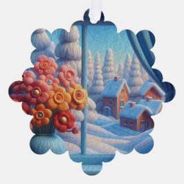 冬パーソナライズされた窓花アート オーナメントカード