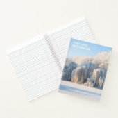 冬パーソナライズされた雪の風景フォトノートブック ノートブック (内部)