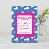 冬パーティー氷スケートで滑る招待状 招待状 (スタンド正面)