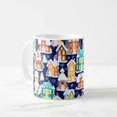 冬ビクトリアンの町クリスマステーマ コーヒーマグカップ (正面左)