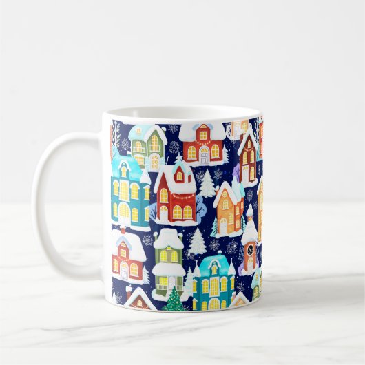 冬ビクトリアンの町クリスマステーマ コーヒーマグカップ (左)