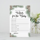 冬ピネコーンベビシャワーゲーム印刷 (スタンド正面)