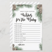 冬ピネコーンベビシャワーゲーム印刷 (正面/裏面)