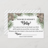 冬ピネコーンベビーシャワーカード エンクロージャーカード (正面/裏面)