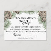 冬ピネコーンベビーシャワーカード エンクロージャーカード (正面)