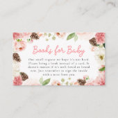 冬ピンクガール赤ちゃんシャワーベビー エンクロージャーカード (正面)