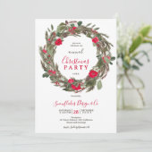 冬フェスティバルリースクリスマス企業のパーティー 招待状 (スタンド正面)