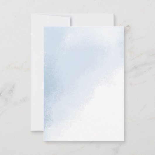 冬フクロウ水彩赤ちゃんシャワーありがとう サンキューカード (裏面)