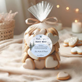 冬フクロウ熊スノーフレークありがとう赤ちゃんシャワー ラウンドシール