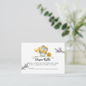 冬フクロムクリスマスベビーシャワーおむつラッフル エンクロージャーカード (スタンド正面)