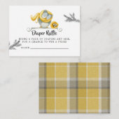 冬フクロムクリスマスベビーシャワーおむつラッフル エンクロージャーカード (正面/裏面)