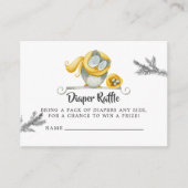 冬フクロムクリスマスベビーシャワーおむつラッフル エンクロージャーカード (正面)