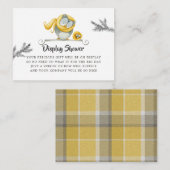 冬フクロムクリスマスベビーシャワーディスプレイシャワー エンクロージャーカード (正面/裏面)