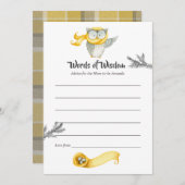 冬フクロムクリスマスベビーシャワーママアドバイス アドバイスカード (正面/裏面)