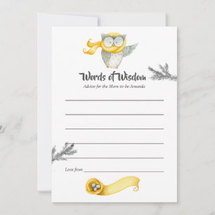 冬フクロムクリスマスベビーシャワーママアドバイス アドバイスカード