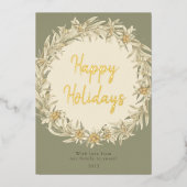 冬フローラエーデルワイスアルパイン 箔シーズンカード (正面)