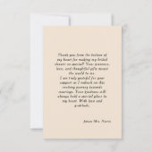 冬フローラコーヒーブライダルシャワーサンキューカード サンキューカード (裏面)