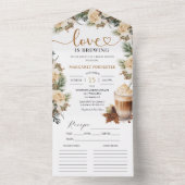 冬フローラコーヒーブライダルシャワーレシピ オールインワン招待状 (内側)