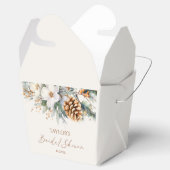 冬フローラパインツリーブライダルシャワー フェイバーボックス (オープン)