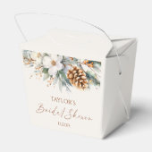 冬フローラパインツリーブライダルシャワー フェイバーボックス (裏面サイド)