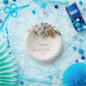 冬フローラパインツリーブライダルシャワー ペーパーボウル (パーティー)