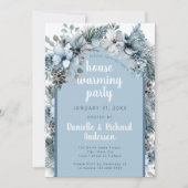 冬フローラブルーハエレガントウス温暖化パーティー 招待状 (正面)