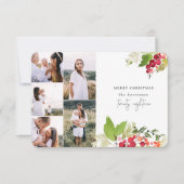 冬フローラ数々の写真クリスマスカード 招待状 (正面)