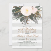 冬フローラ結婚記念日招待状 招待状 (正面)