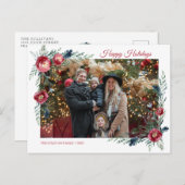 冬フローラ緑のクリスマス写真はがき ポストカード (正面/裏面)