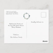 冬フローラ緑のクリスマス写真はがき ポストカード (裏面)