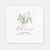 冬ブライダルシャワーカクテルナプキンズクリスマス スタンダードカクテルナプキン (正面)