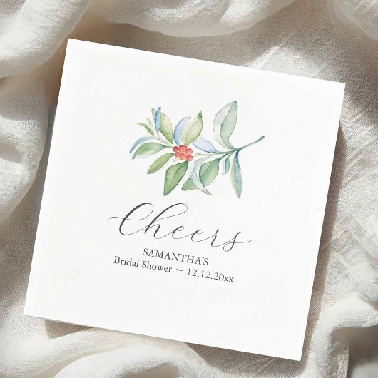 冬ブライダルシャワーカクテルナプキンズクリスマス スタンダードカクテルナプキン