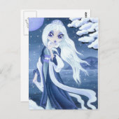 冬プリンセス雪葉書 ポストカード (正面/裏面)
