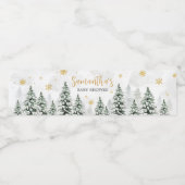 冬ベビーシャワー外は寒い ペットボトルラベル (シングルラベル)