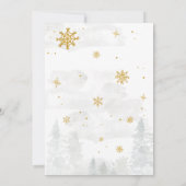 冬ベビーシャワー外は寒い 招待状 (裏面)