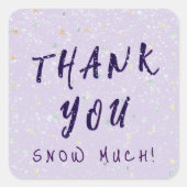 冬ベビー散水 | 紫の雪がぼやける スクエアシール (正面)