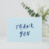 冬ベビー散水 | 雪がぼやける サンキューカード (スタンド正面)