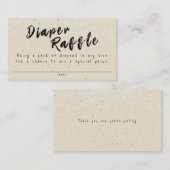 冬ベビー散水 | 雪のぼろおむつラッフル エンクロージャーカード (正面/裏面)